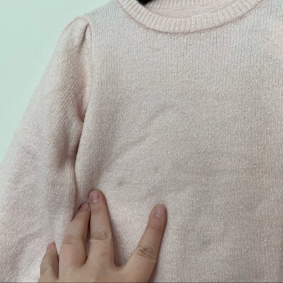 NWT gap girls lurex puff sleeve shimmer sweater sz.4yrs - Picture 4 of 5